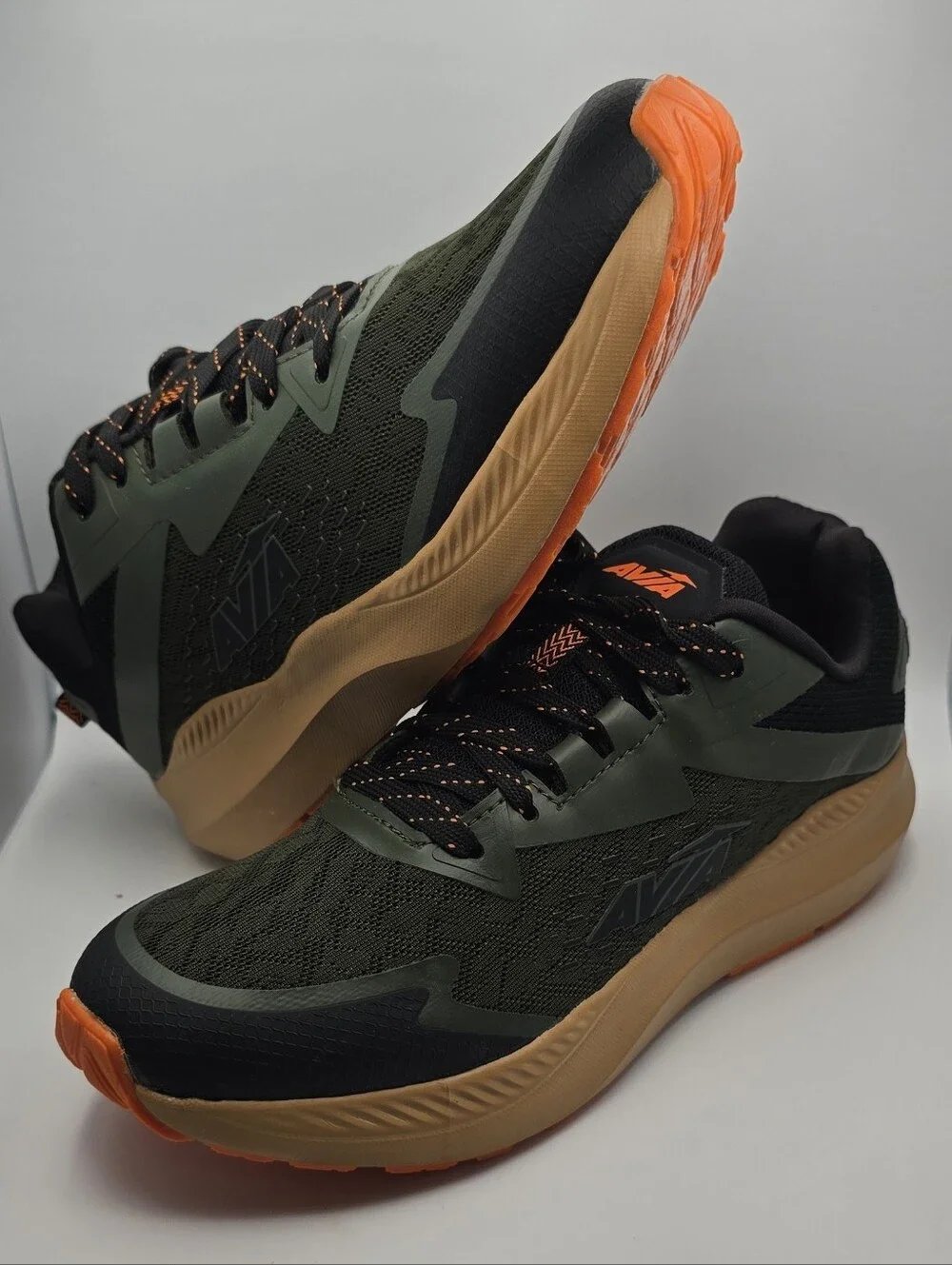AVIA Storm Men’s Olive Green & Tan Athletic Sneaker